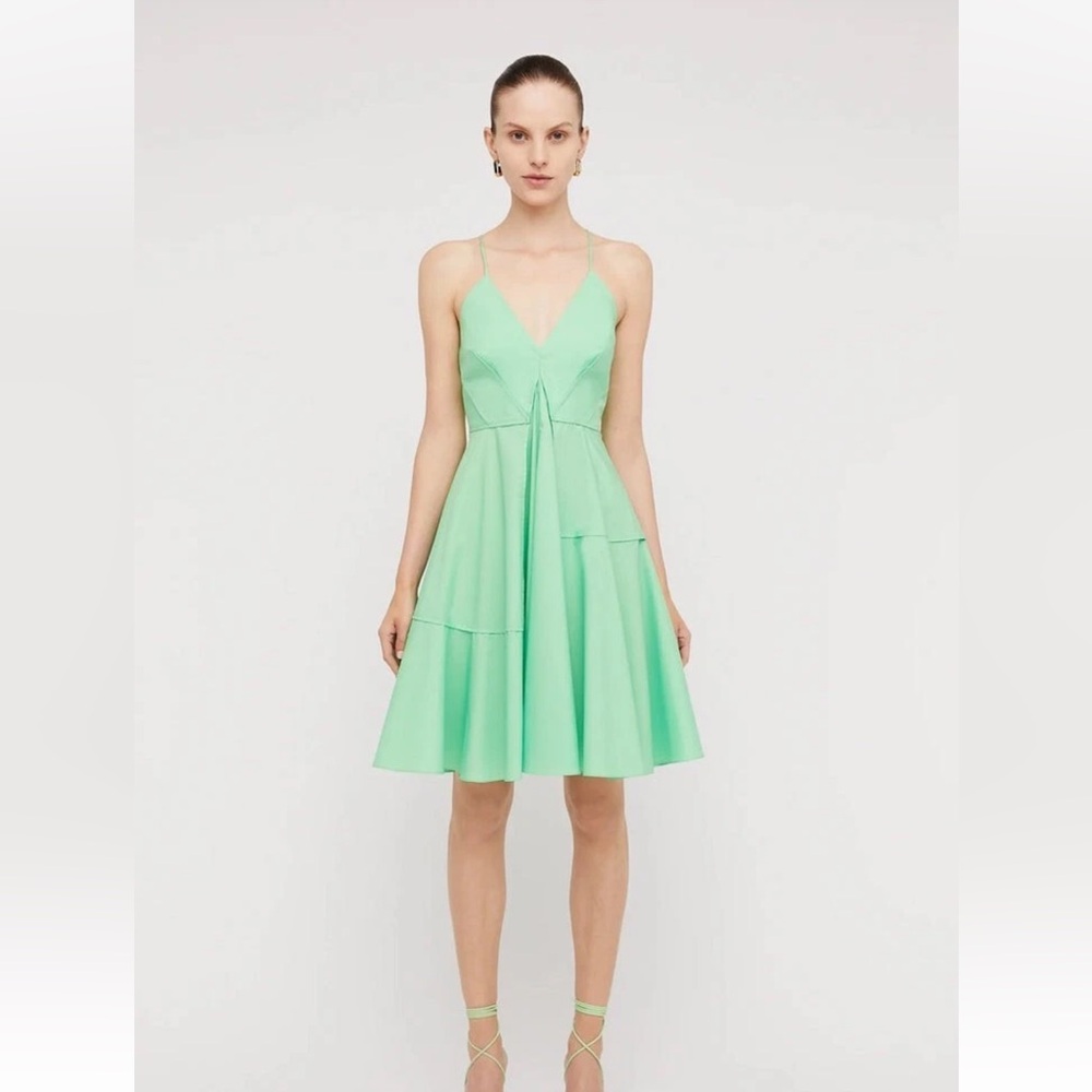 Scanlan Theodore Parachute Strappy Mini Dress Size 8 NWT